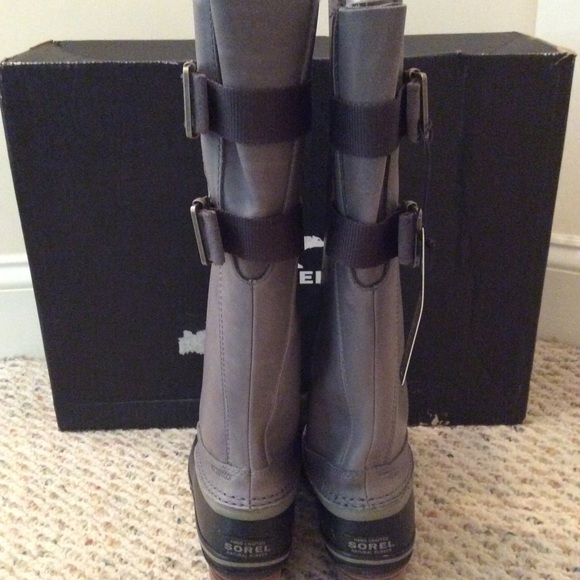 🆕 SOREL gray leather slim pack tall boots- 5.5 - Picture 4 of 7